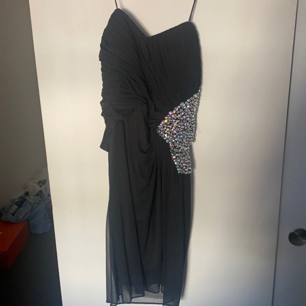 Morgan and co black homecoming dress